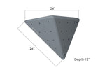 Asymmetric Flat Sided Triangle 24.24.12 Left - 360 view