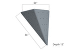 Asymmetric Flat Sided Triangle 24.36.12 Left - side view